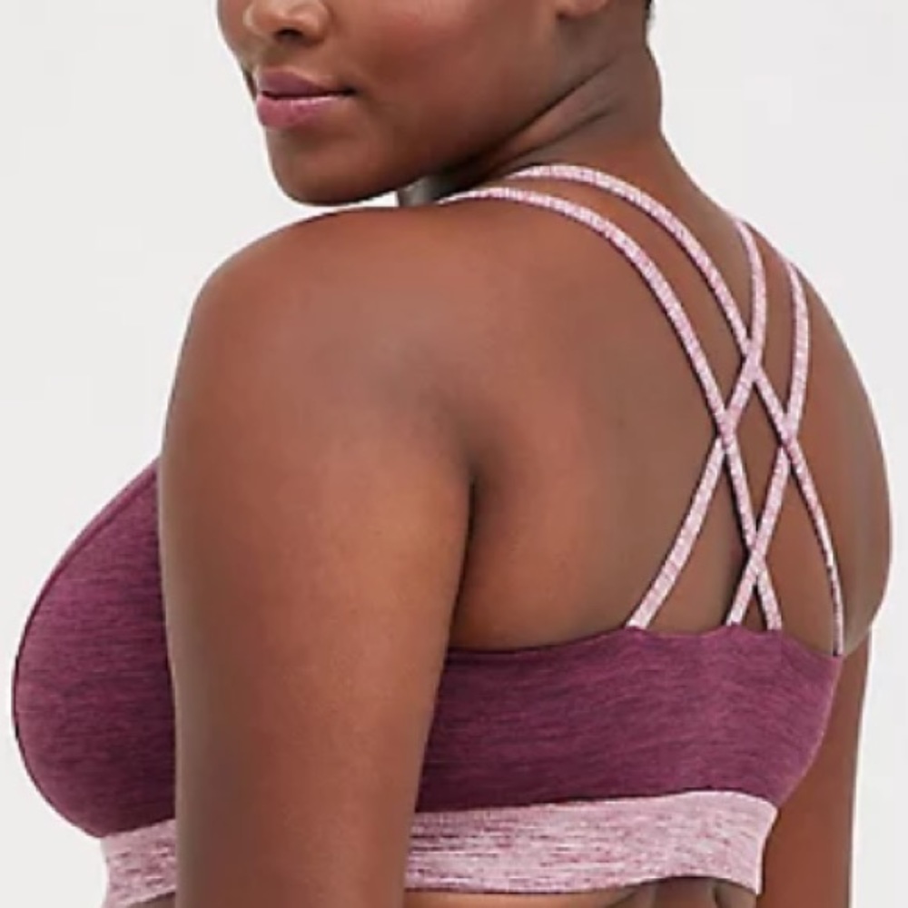 Torrid Strappy Jersey Sports Bra, Size 00X - Picture 3 of 3
